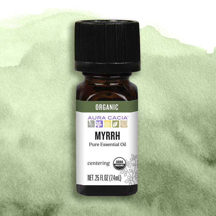 Organic Centering Myrrh Essential Oil 0.25 Fl Oz for wholesale by Aura Cacia