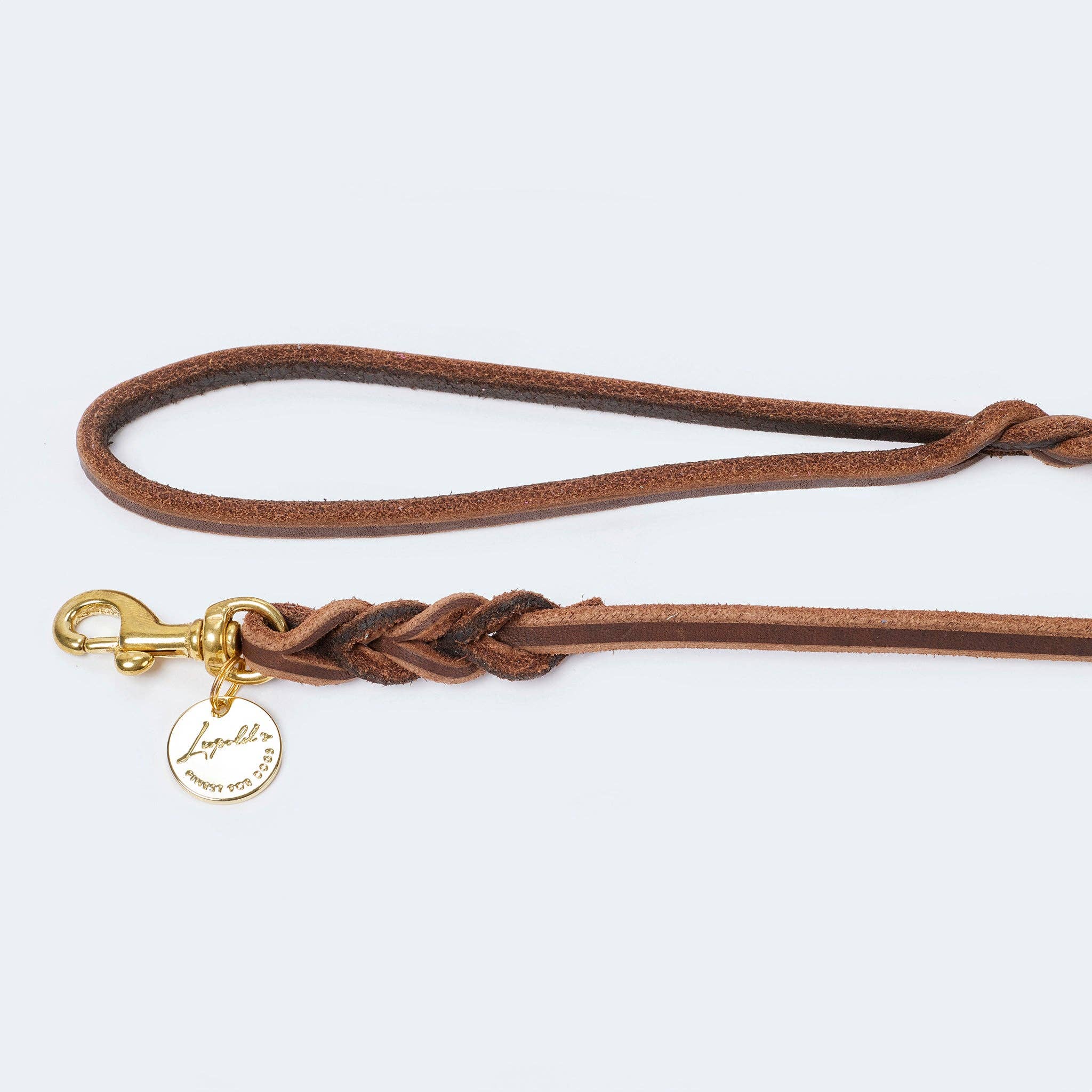 ​​Leopold's Finest for dogs - Wholesale Pet Leash - Dog - Rounded leather tracking leash 5m17