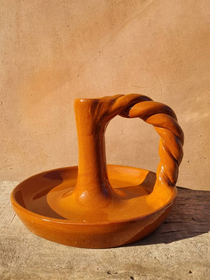 Bougeoir fait main. pour la vente par Cerámica Roca Caus