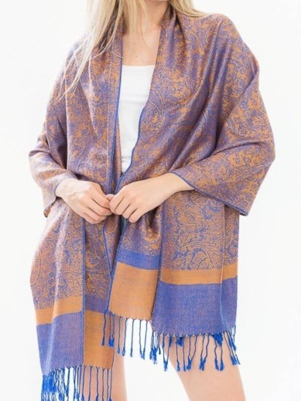 Châle Pashmina Paisley Coloré pour la vente par Cap Zone
