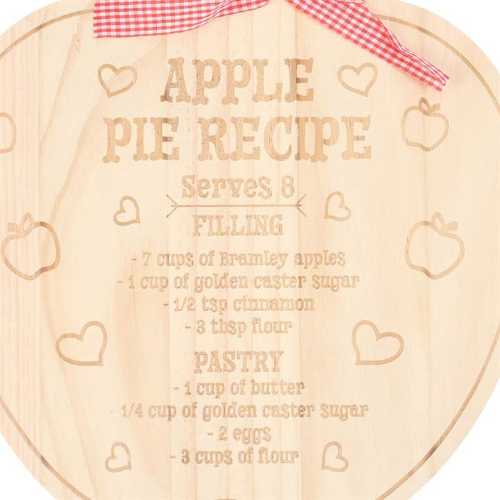 Something Different Wholesale – wholesale Cutting board – Apple Pie Recipe Serving Board2