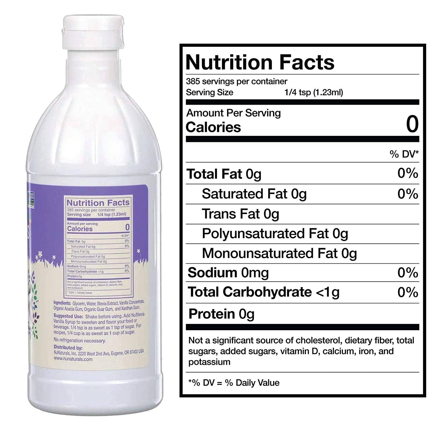NuNaturals - Wholesale Flavored Syrup - Vanilla Syrup 16 fl oz (385 servings)4