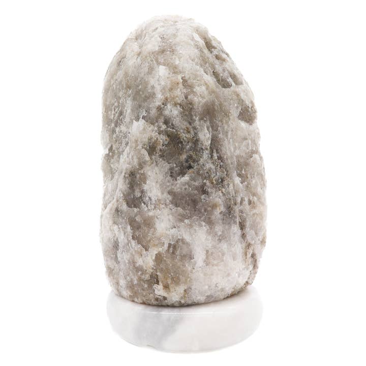 Himalayan Secrets - Wholesale Salt Lamp - GRAY Himalayan Salt Lamp w/ Gray Marble Base - 12-15 Lbs