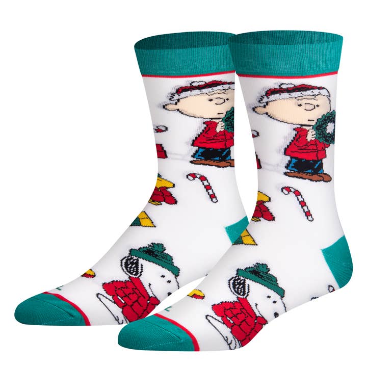 Cool Socks - Wholesale Socks - Men's - A Charlie Brown Christmas - Mens Crew Folded