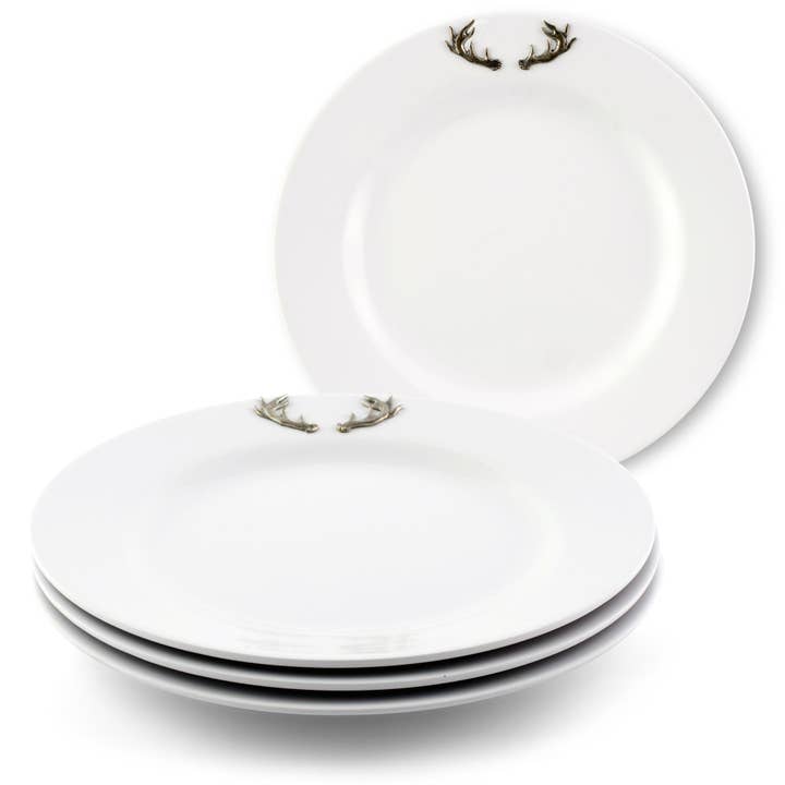 Melamine lunchborden met elandengewei en hertengewei - Set van 4 voor wholesale door Arthur Court