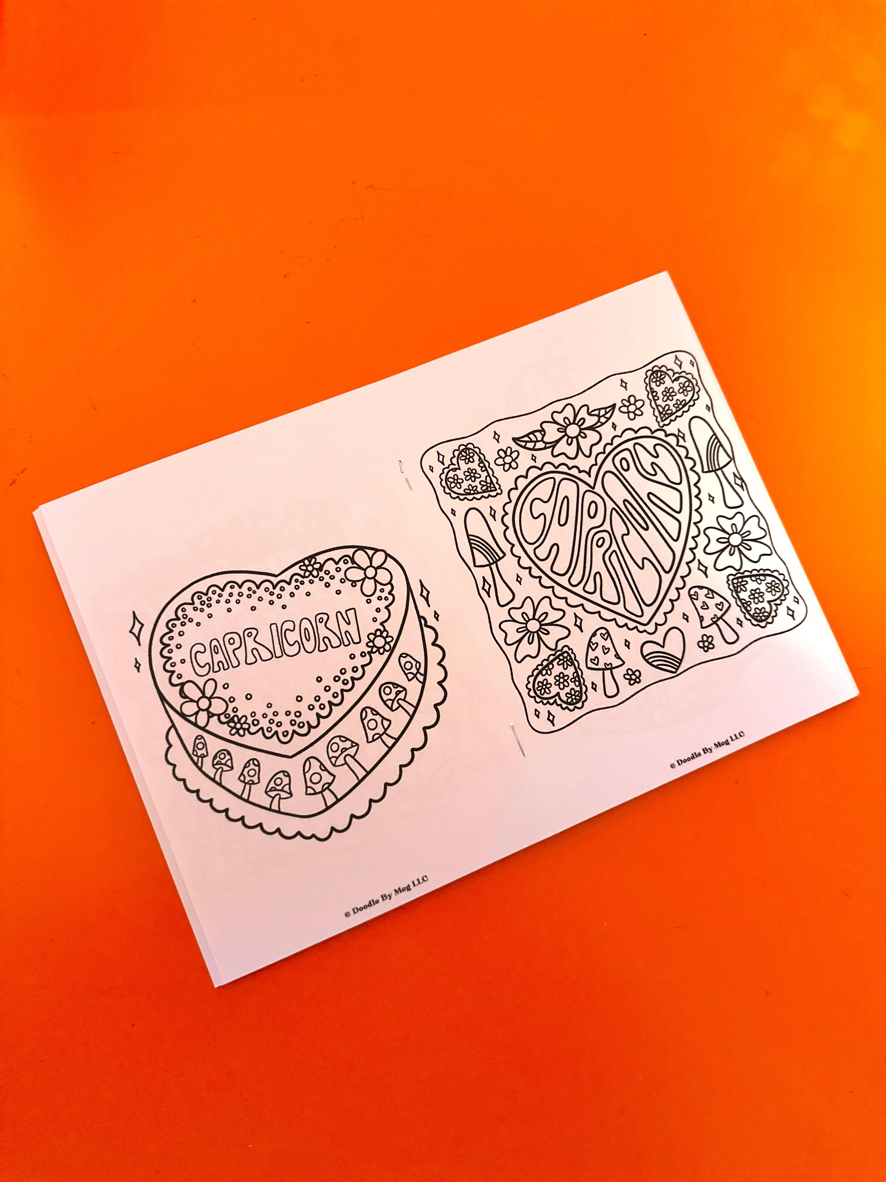 Doodle By Meg - Wholesale Coloring & Activity Book - Adult - Capricorn Zodiac Coloring Book1