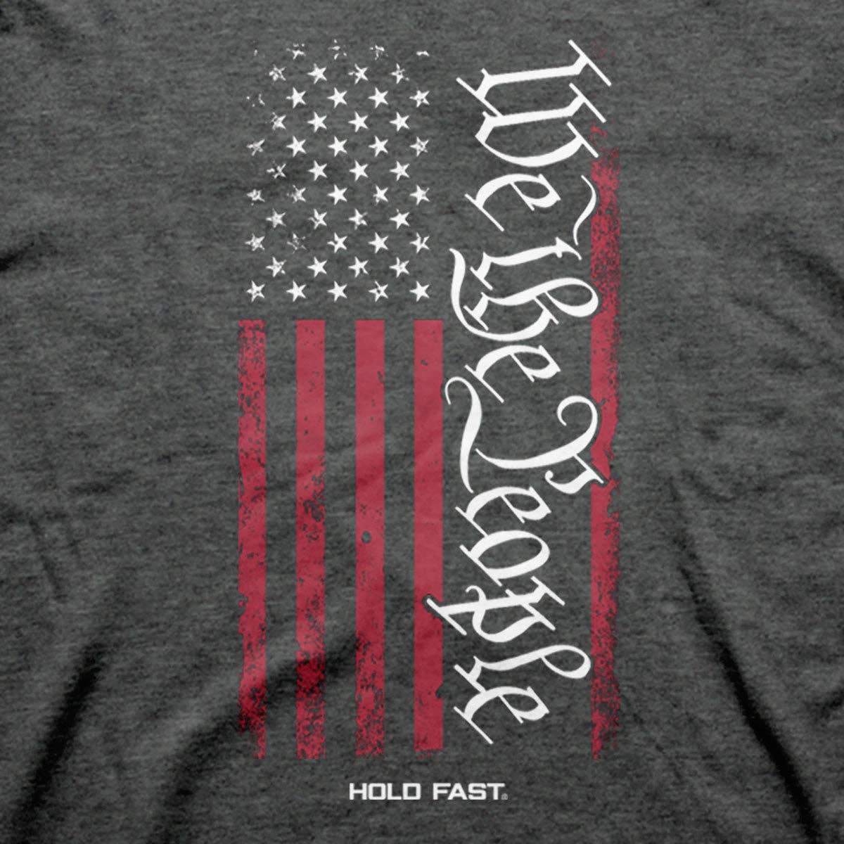 Charcoal Heather HOLD FAST Mens T-Shirt We The People Flag for wholesale on Faire2