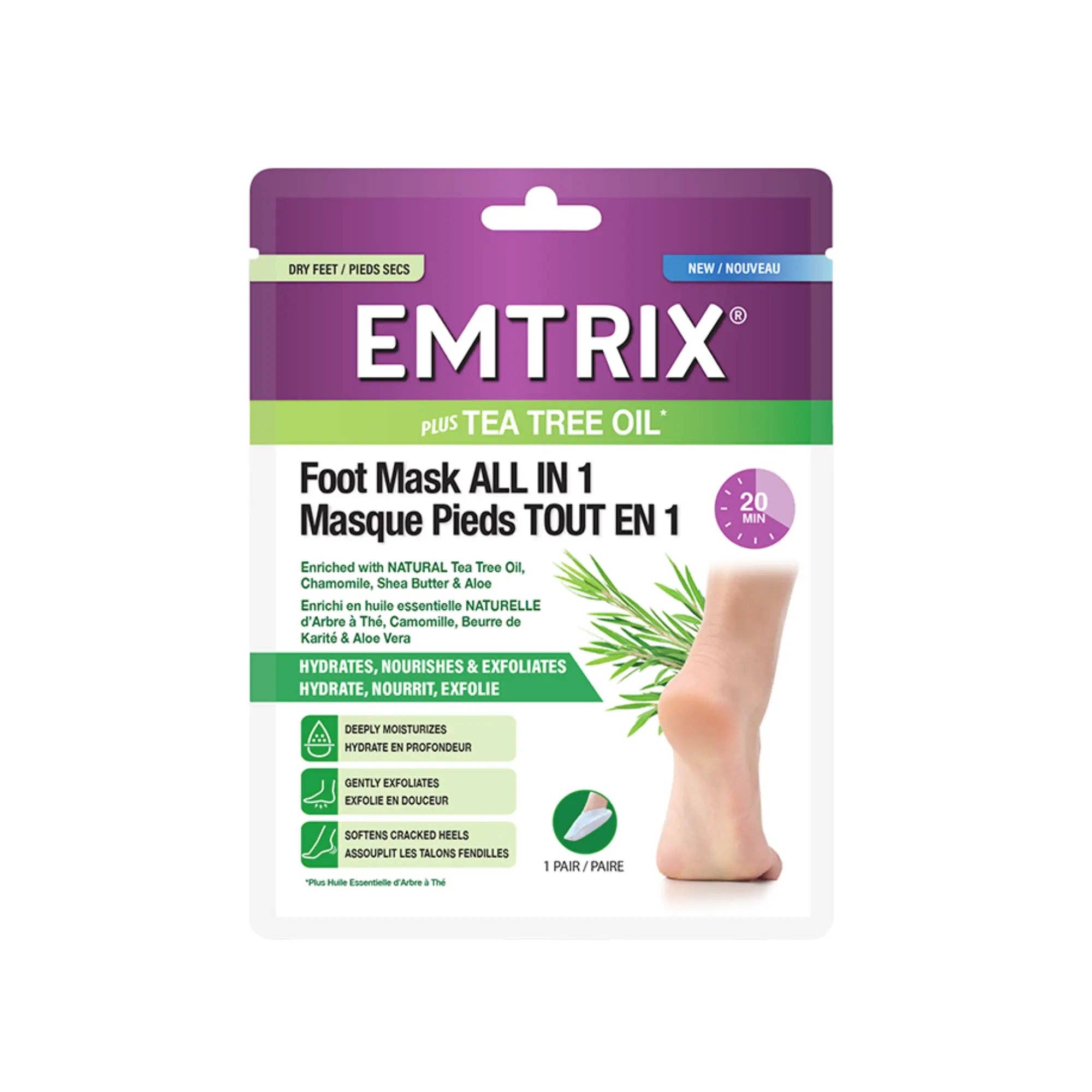 My Podologie - Wholesale Foot Mask - Emtrix - Moisturizing and Nourishing Foot Mask - All in 10
