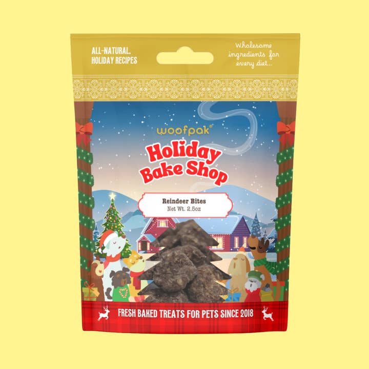 Reindeer Bites for wholesale by Woofpak Dog Bakery