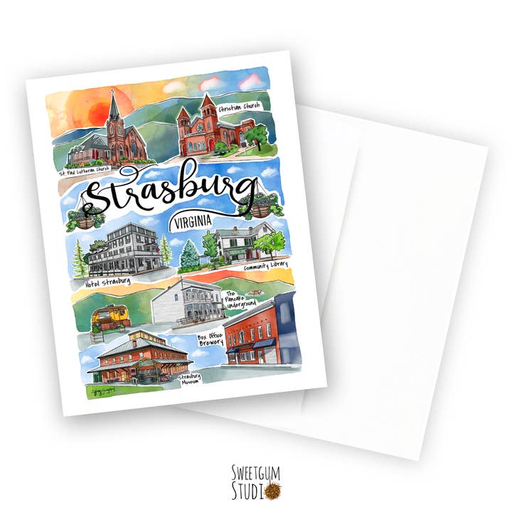 Sweetgum Studio - Wholesale Stationery/Notecard Set - Landmark Art Note Card Set22