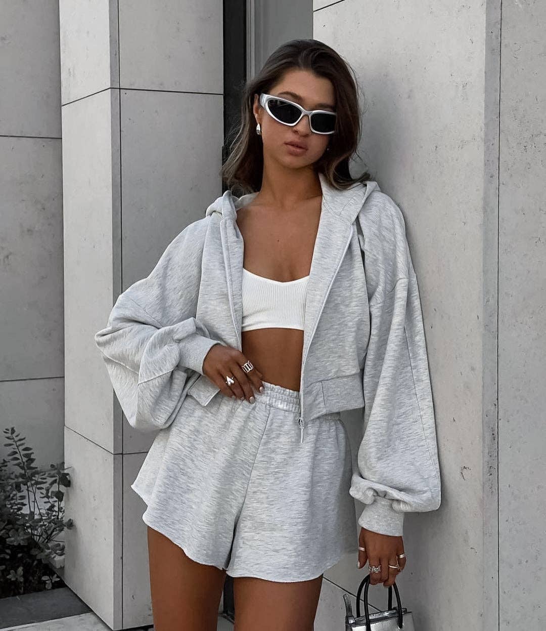 Marayn - Vendita all'ingrosso Completo loungewear - Donna - Completo da salotto autunnale da donna europeo con cappuccio sportivo chic18