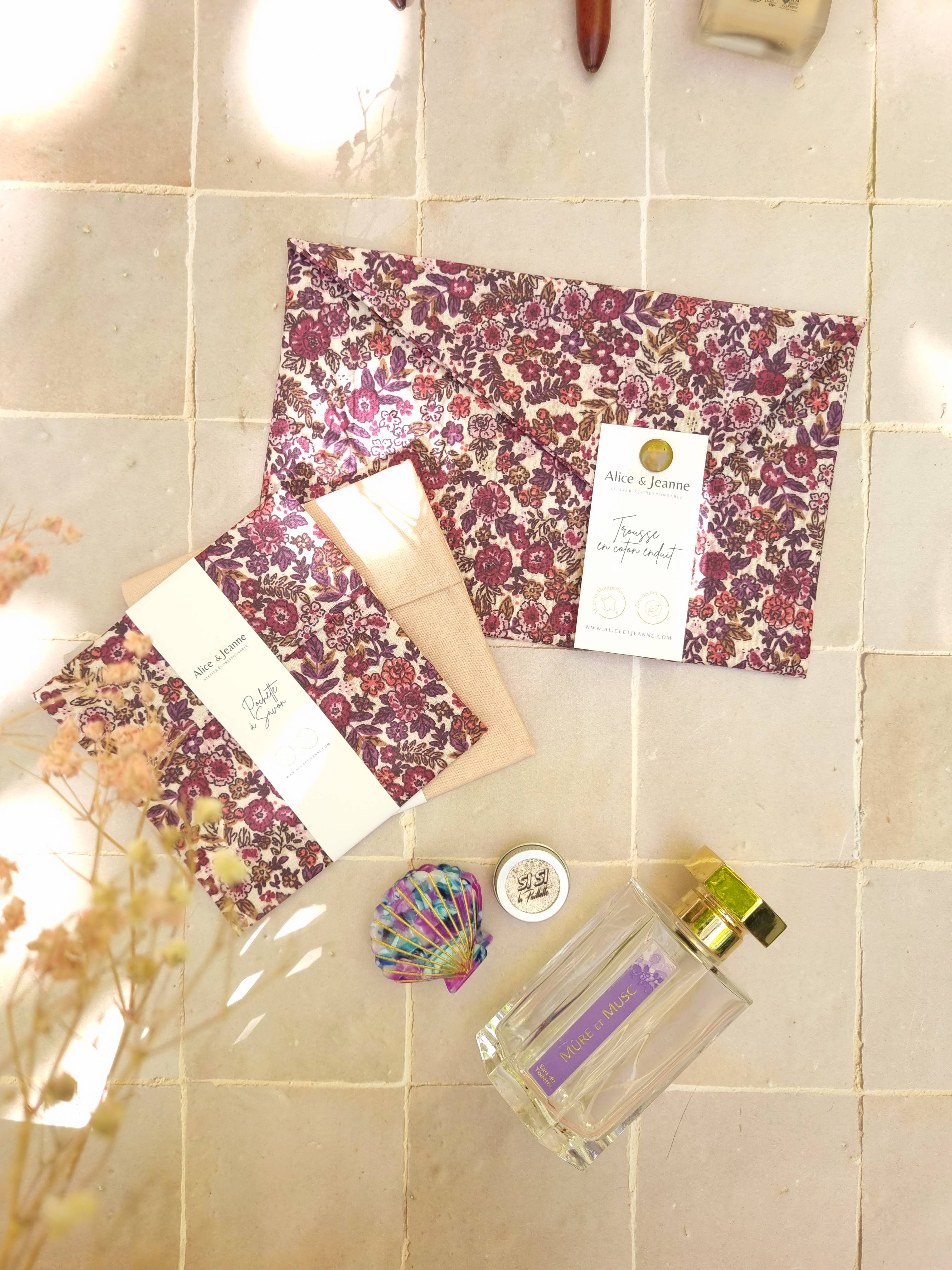 Alice et Jeanne – Großhandel Schmink-/Kosmetiktasche – Kosmetiktasche aus beschichteter Baumwolle Lily2