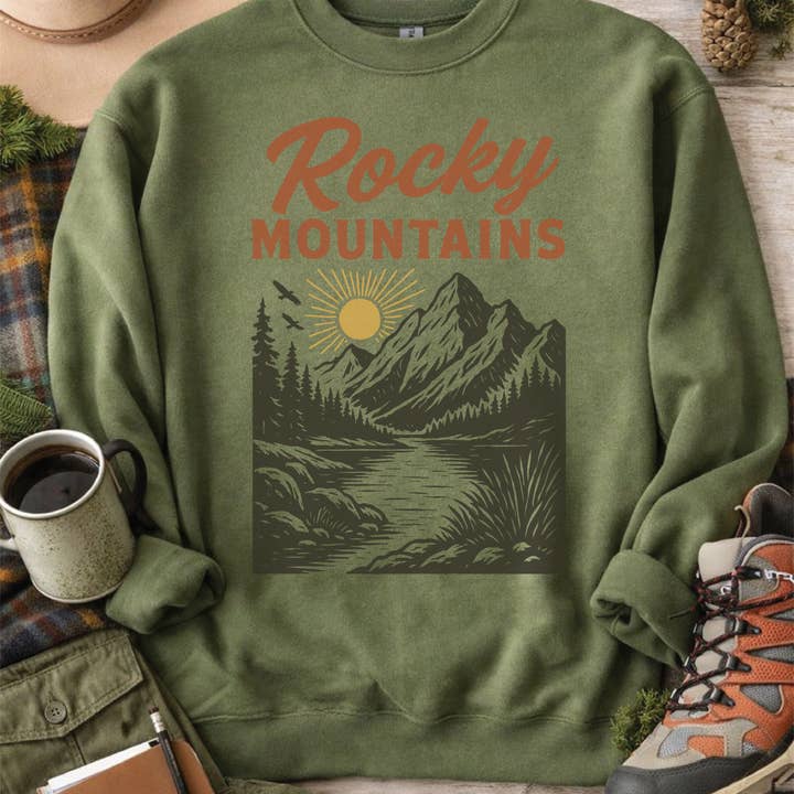 Rocky Mountains sweatshirt for engroshandel hos Desert City Clothing Co.