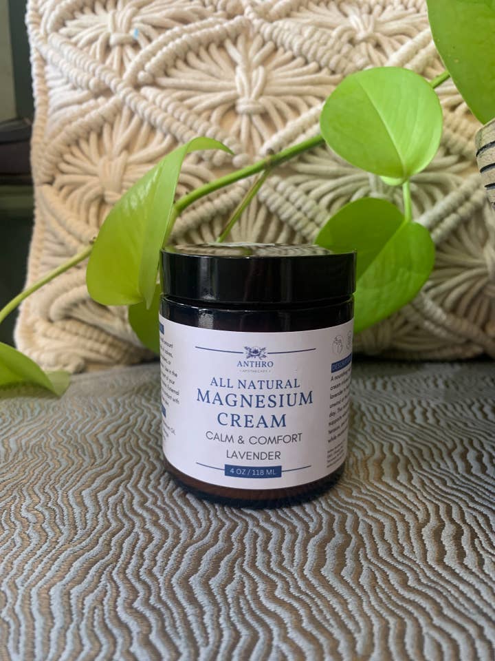 Magnesium Cream- calming lavender for wholesale by Anthro Apothecary