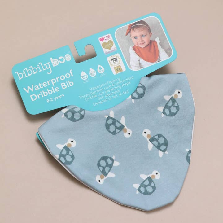 Turtles Waterproof Dribble Bib for wholesale by Bibbilyboo