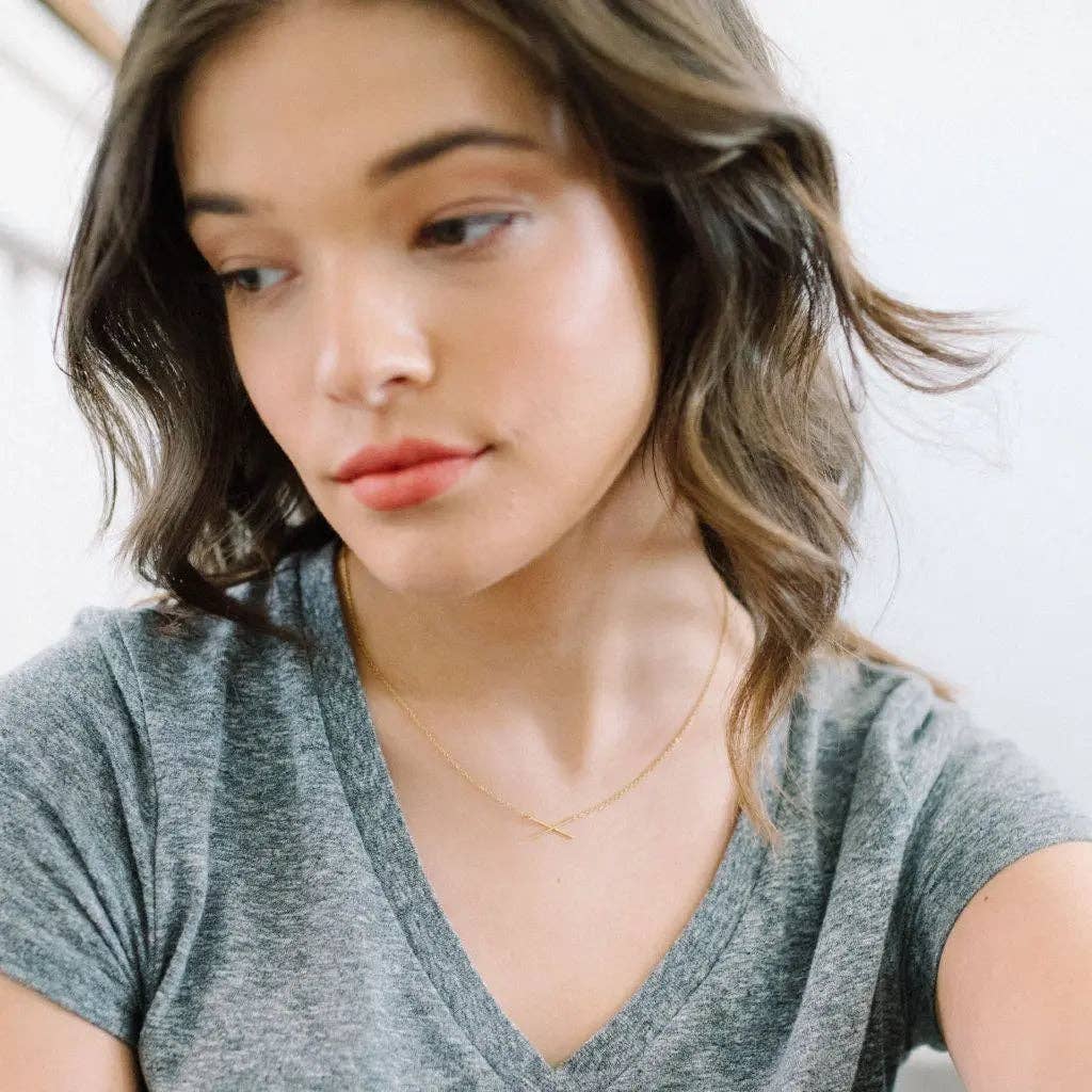 Honeycat Jewelry - Wholesale Pendant/Charm Necklace - X Bar Necklace5