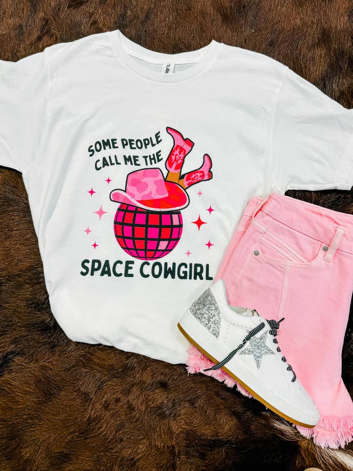 Space Cowgirl Tshirt for wholesale by Disco Ranch Designs