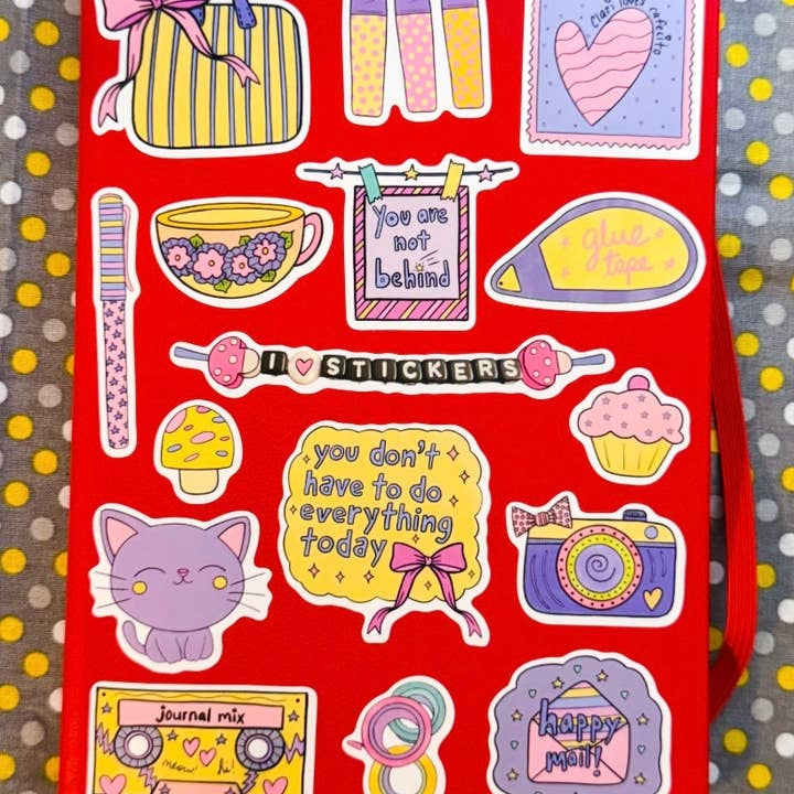 Clari Loves Cafecito - Wholesale Sticker - Clari's Fav A4 Sticker Sheet2