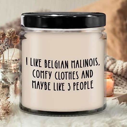CustomHappy - Wholesale Jar/Filled Candle - Belgian Malinois Candle, Gift for Belgian Malinois Lover0