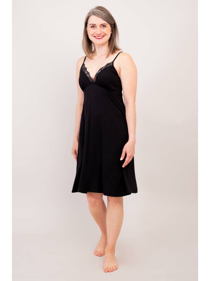 Blue Sky Clothing Co LLC - Vendita all'ingrosso Vestito - Donna - Abito sottoveste Mina, nero, bambù3