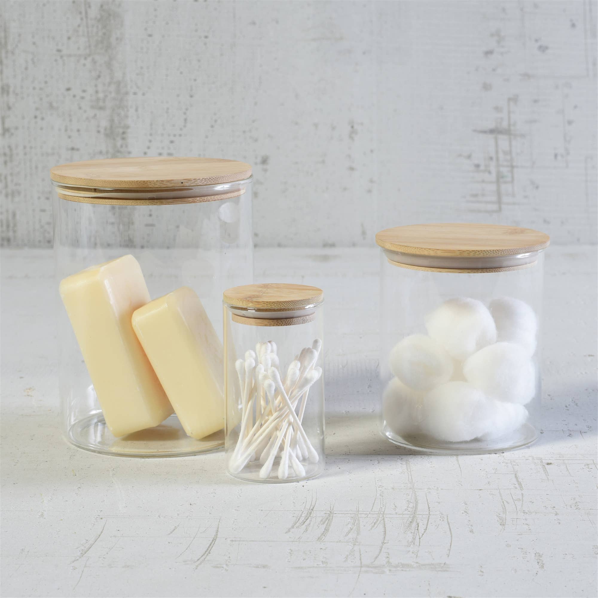 HomArt - Wholesale Canister - Finn Canister - Glass with Wood Lid - Lrg4