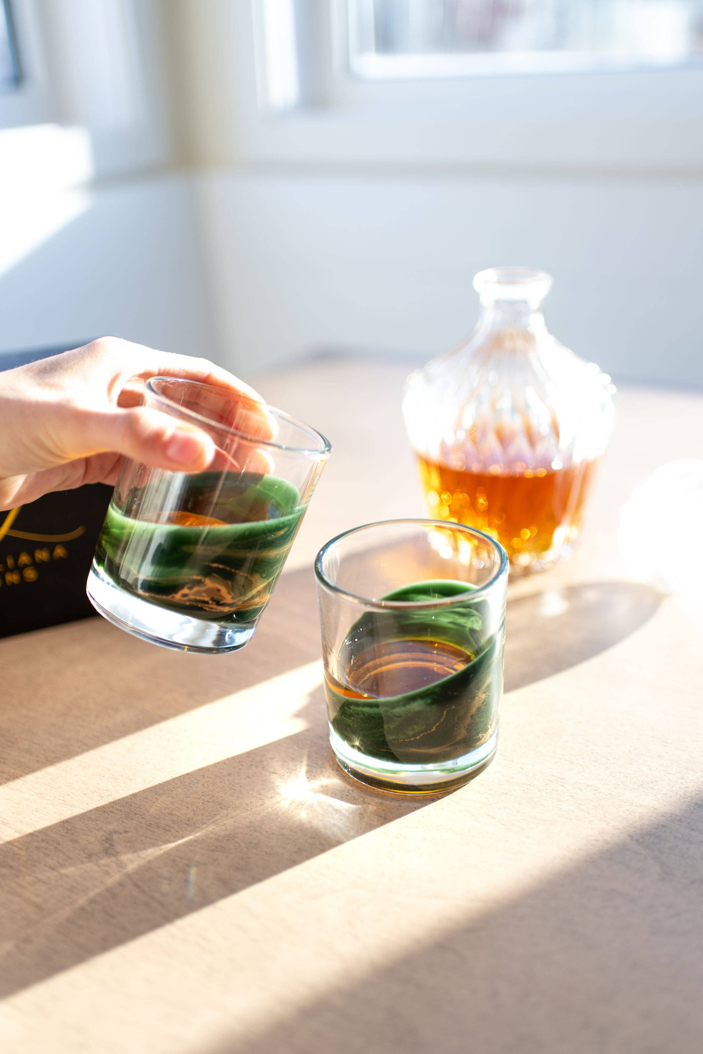 Lynn & Liana Designs - Wholesale Cocktail/Liquor Glass - NEW!!! Resin Coated Old Fashioned Whisky Glasses -NO TARIFFS25