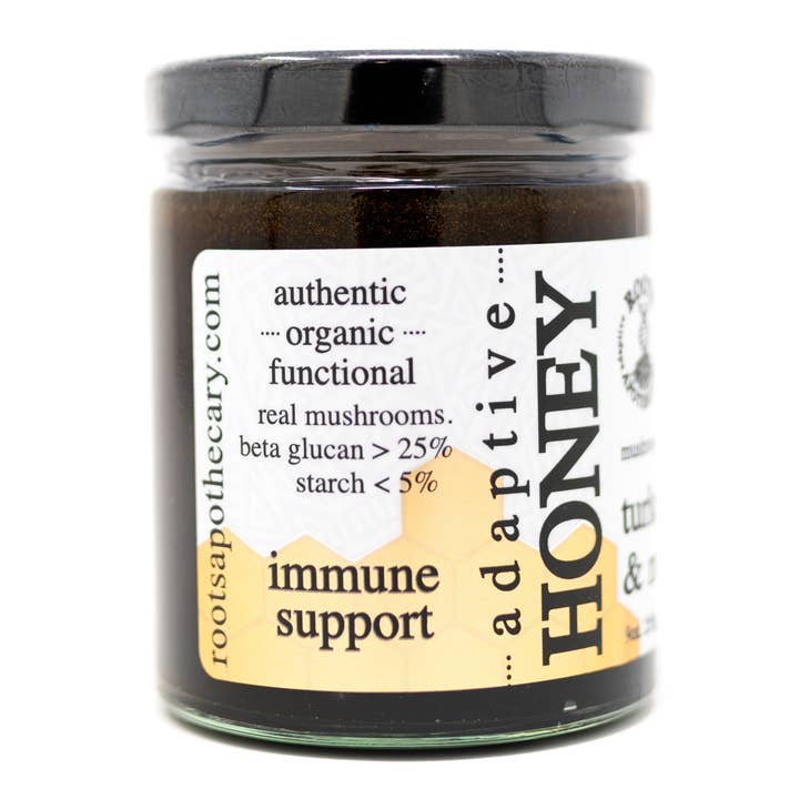 Roots Apothecary – wholesale Honey – adaptive honey. turkey tail + manuka honey