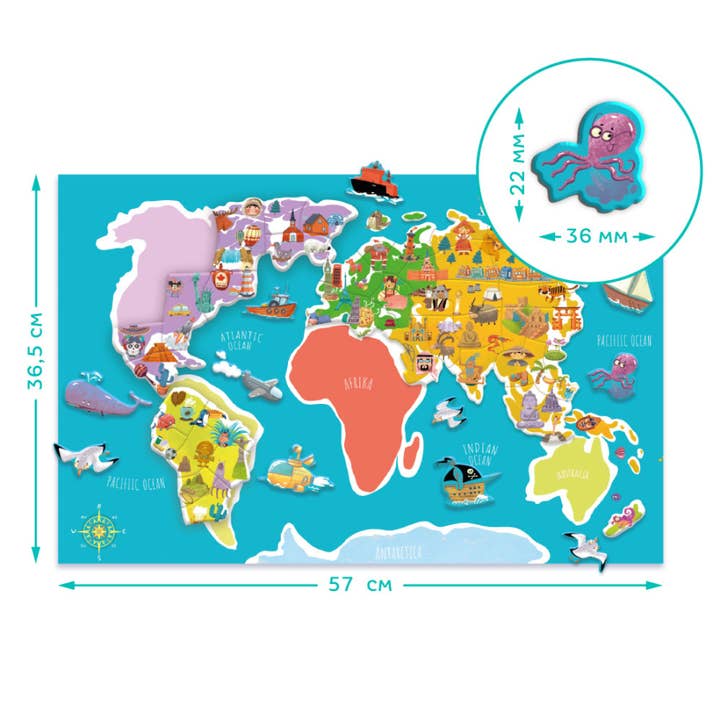 DoDo Brand - Wholesale Board Game - Magnetic Game For Kids - Magnetic World Map
