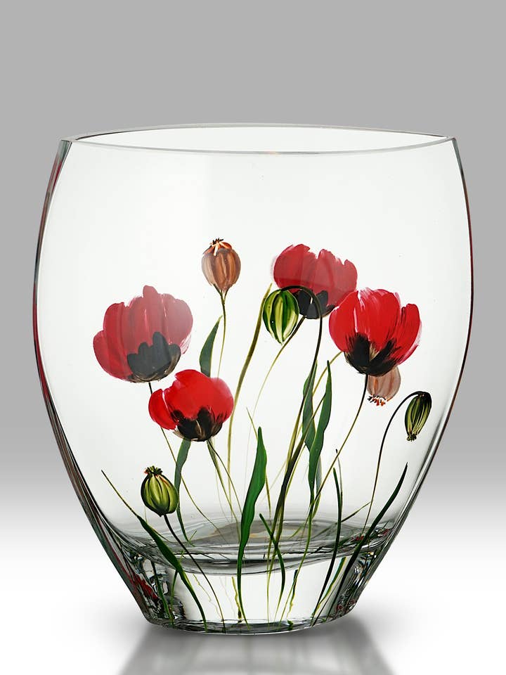 Coquelicot Sauvage - 21 cm Courbé pour la vente par Nobile Glassware Ltd.