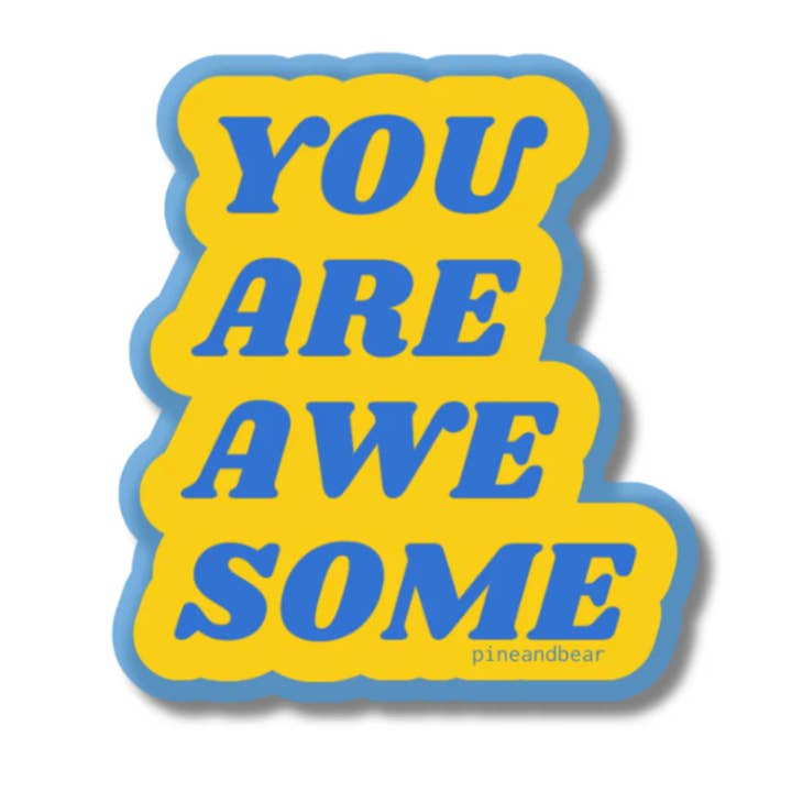 Vinyl Sticker - You Are Awesome for wholesale by Pineandbear