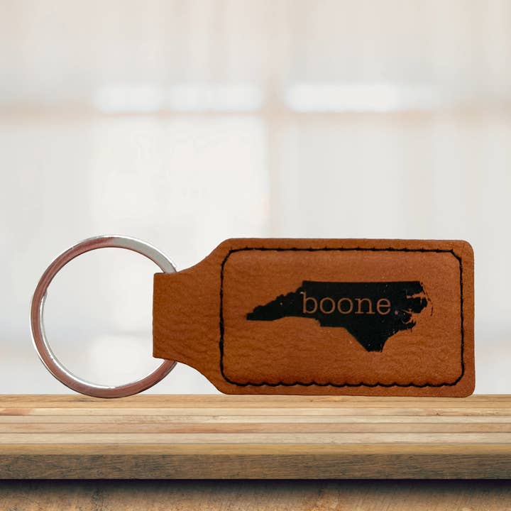 Boone Leatherette Keychain for wholesale by Cardinal Souvenirs