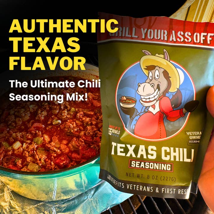 Grill Your Ass Off - Spices, Rubs, Seasonings, Sauces, Jerky - Wholesale Dried Spice Mix - Texas Chili-Classic Texas Chili Blend for Stews, Tacos & BBQ4