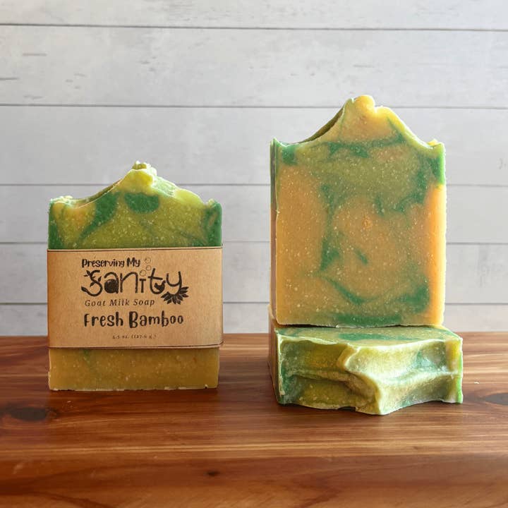 Fresh Bamboo Goat Milk Soap | Artisan Soap for wholesale by Preserving My Sanity Goat Milk Soap