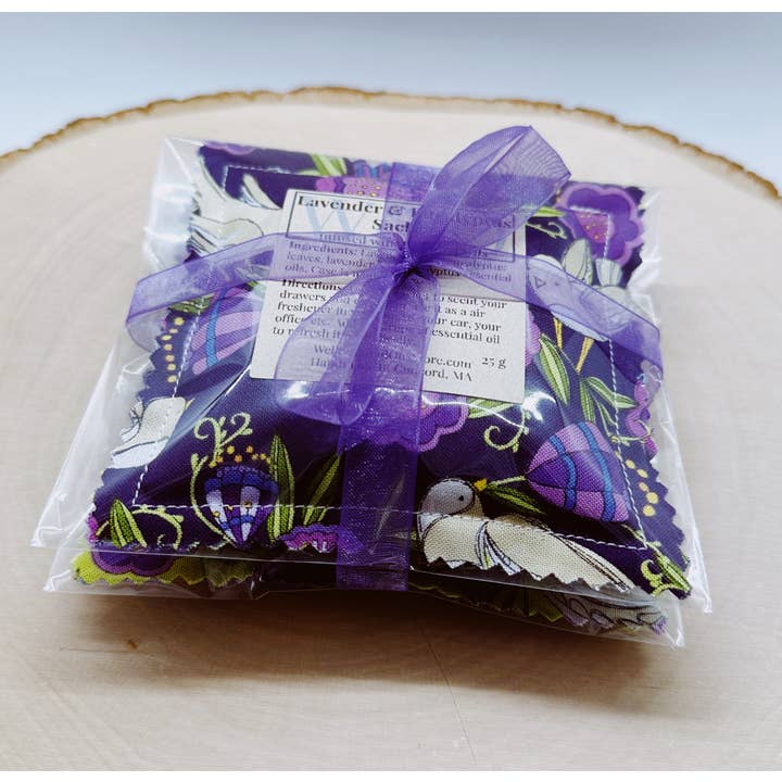 Wellness & Oils - Wholesale Sachet - Gift Set - 2 Lavender Eucalyptus Sachets with Essential Oils