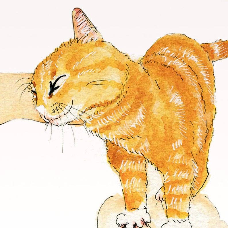 Liyana Studio - Wholesale Love Card - I knead You Orange Cat1