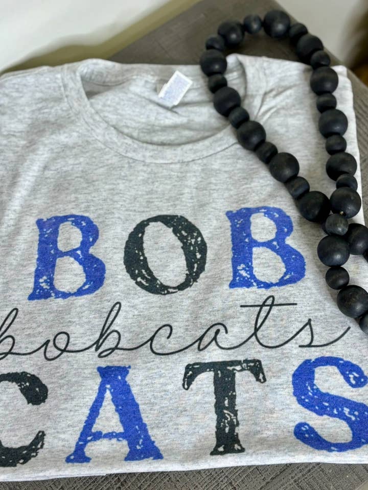 Blue & Black Bobcats -Tee- for wholesale by It's A Tee Party