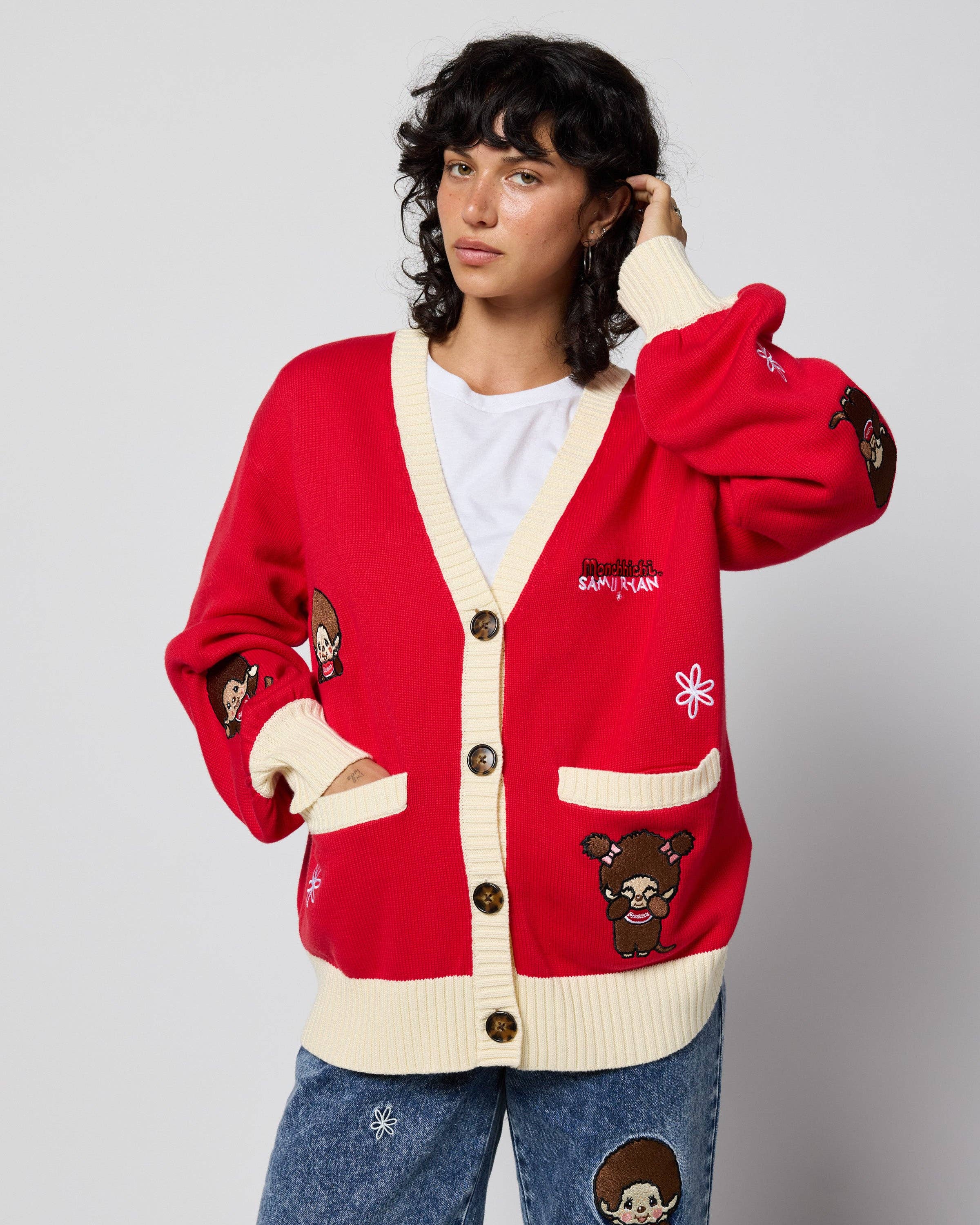 SAMII RYAN - Wholesale Cardigan - Women's - Monchhichi™ Oversized Cardigan