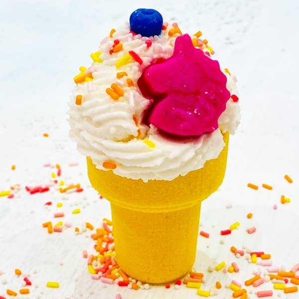 Calla Lily Cosmetics - Venta al por mayor Bombas de baño - Bomba de baño con helado, color amarillo