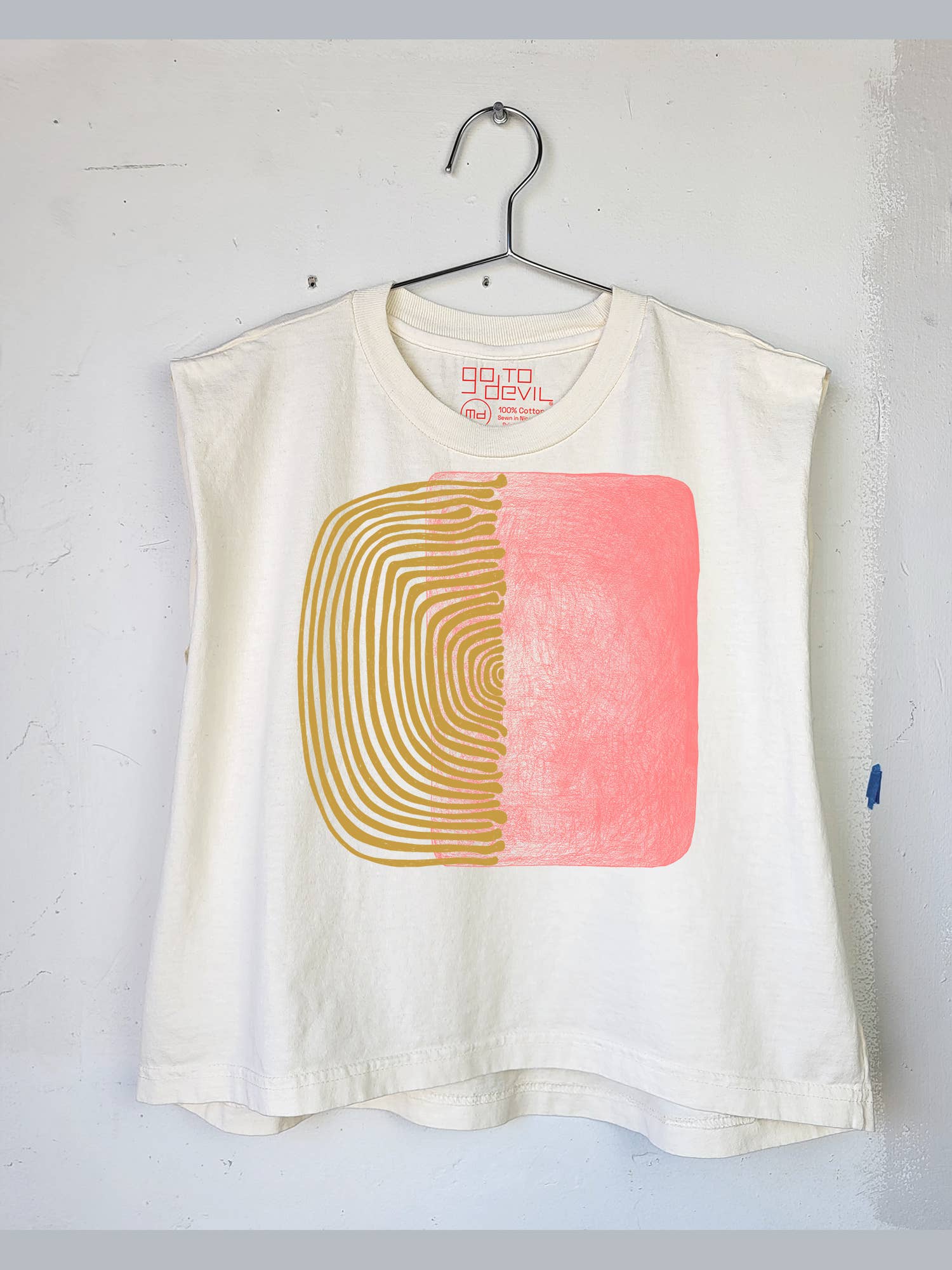 Go To Devil – T-shirt estampada - Mulher por atacado – T-shirt de musculatura pesada de duas partes para mulher1