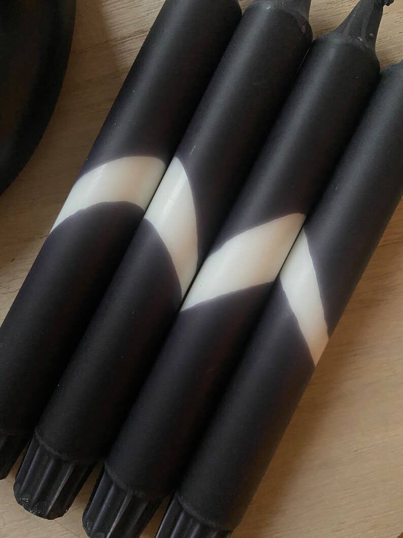 Miss Wildhorse – Vela/castiçal cónico por atacado – Dip Dye Velas Black only3