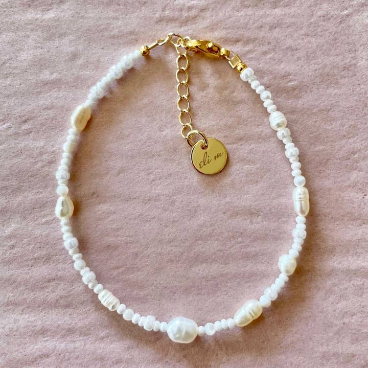 Bracelet blanc brillant pour la vente par Eli m London