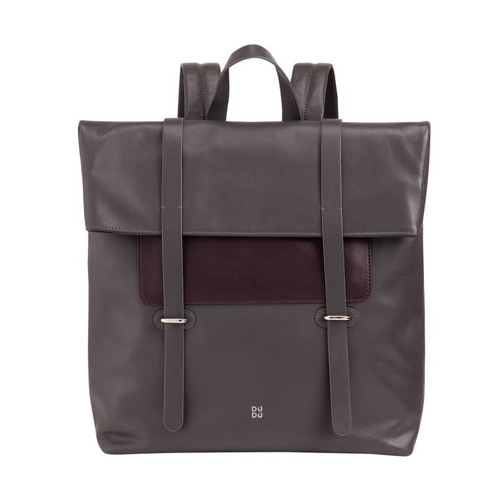 Dudu Leather Backpack Rucksack Coloured Dark Grey for wholesale by dudu