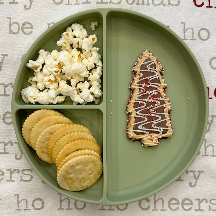 Ali+Oli - Wholesale Dinner Plate - Kids & Baby - Baby Plate with Suction and Divided Portions (Sage)4