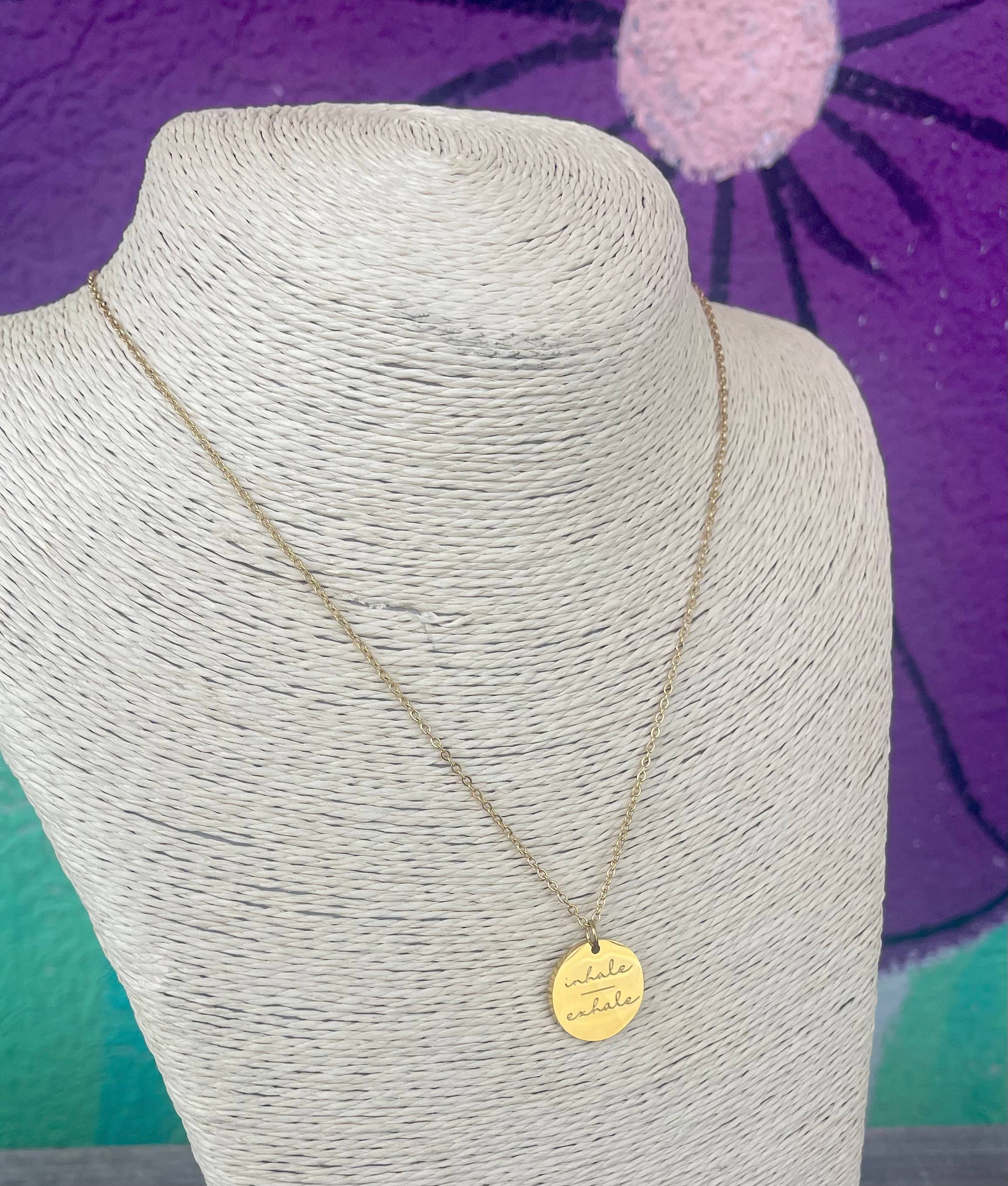 Briano Wholesale - Wholesale Pendant/charm necklace - Inhale | Exhale Necklace