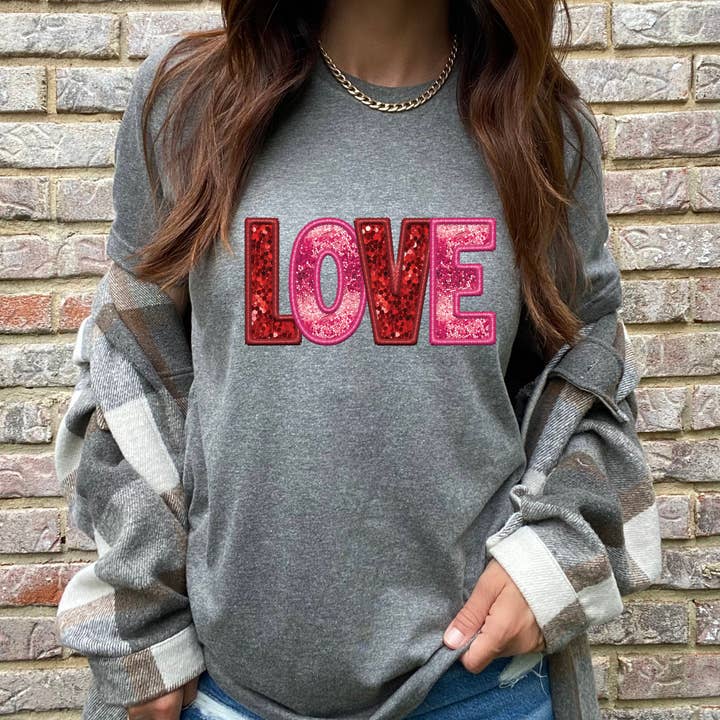Love Sparkle Tee for wholesale by Dixie Grace Mercantile