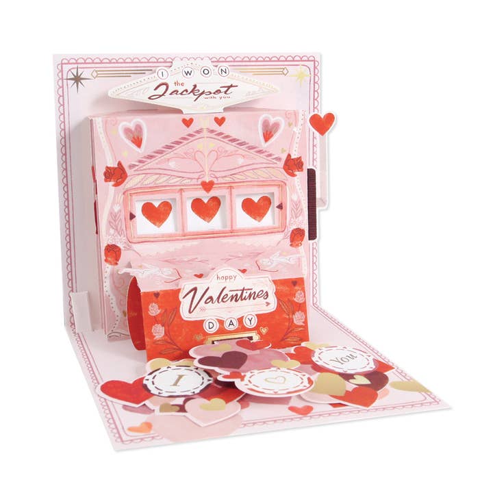 Hearts Jackpot Valentine's Day Card for wholesale by Up With Paper