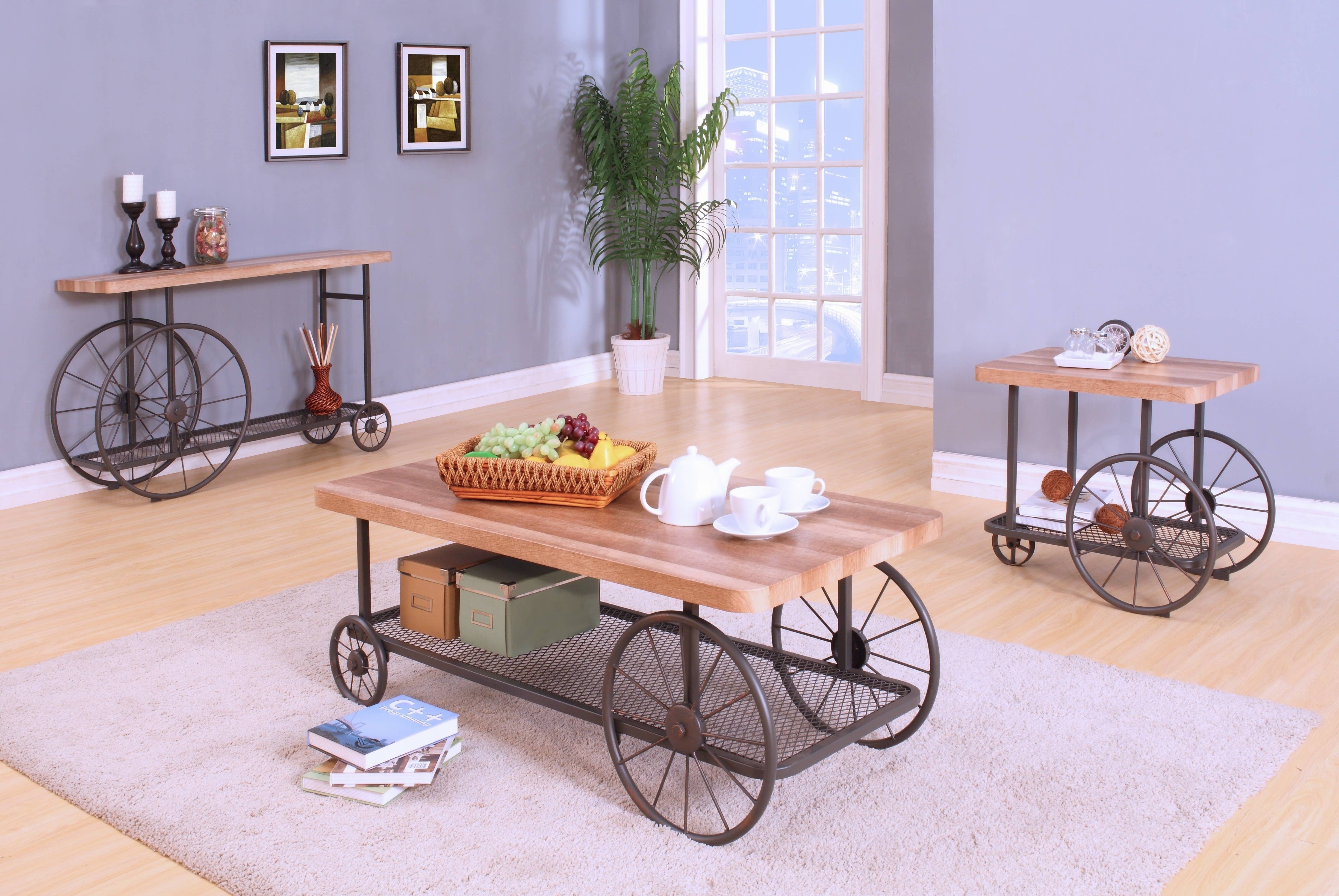 Acme Furniture Industry, Inc. - Wholesale Coffee Table - Francie Coffee Table w/ Bottom Shelf, Oak & Antique Gray7