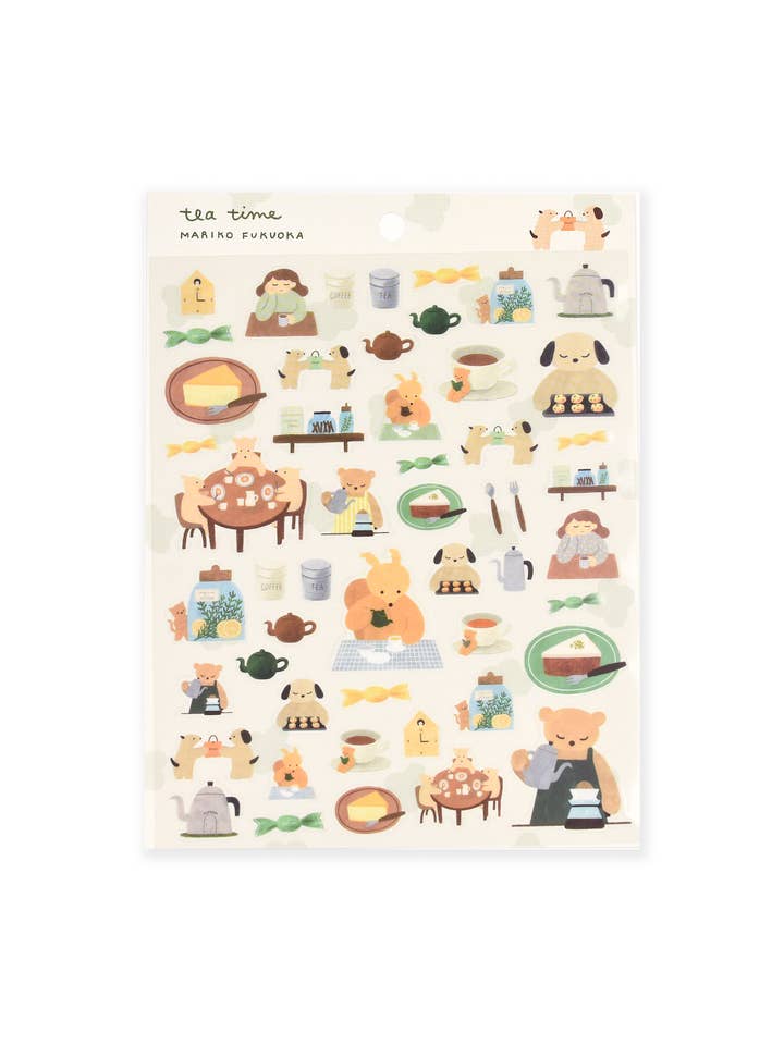 Clear Sticker Sheet - Tea Time for wholesale by Her Winter Flowers