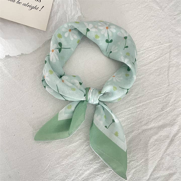 pinkblu02 - Wholesale Scarf - Women's - Summer Women Fashion Cotton Linen Floral Scarf