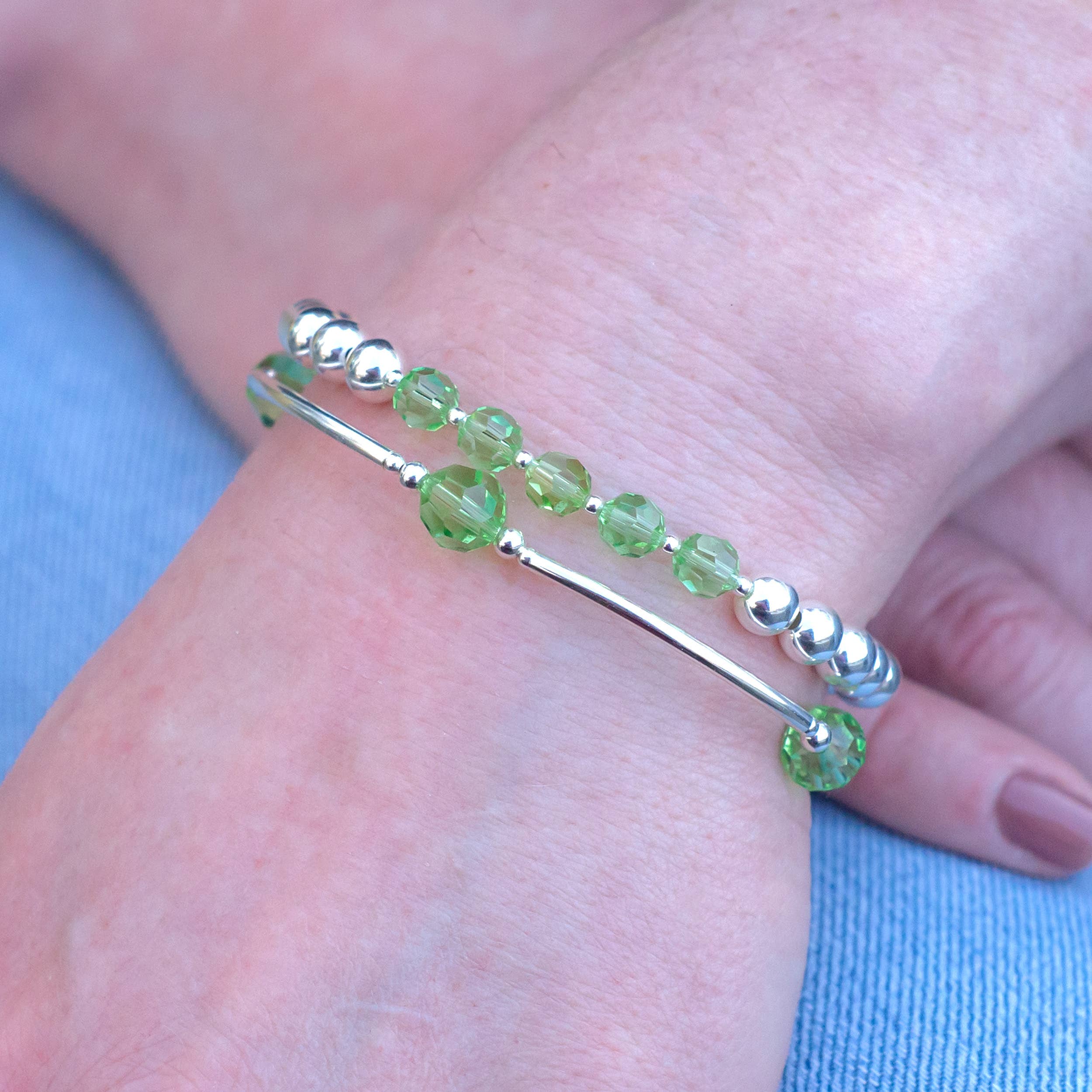 Made as Intended – Pulseira de missangas por atacado – Pulseira de bênção de cristal peridoto de 8 mm - agosto5